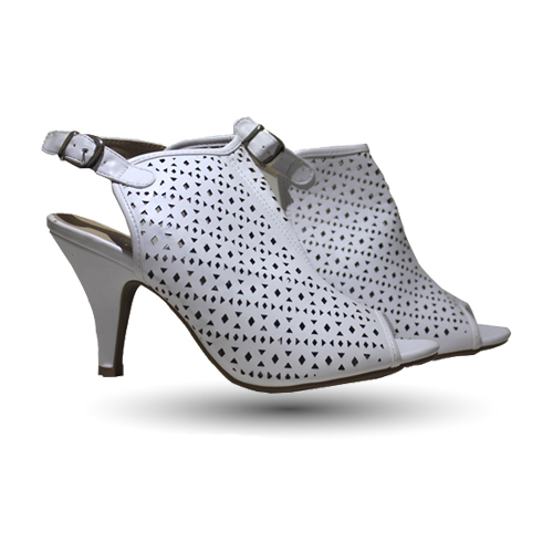Sandale femme blanche troue