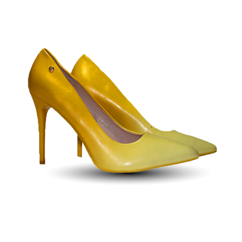 Chaussure dame talon jaune degrade