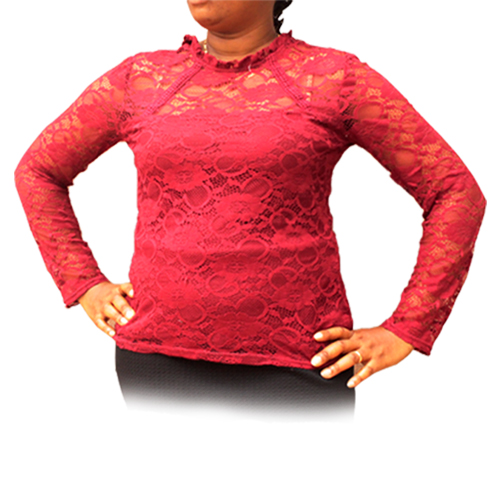Blouse rouge bordeaux