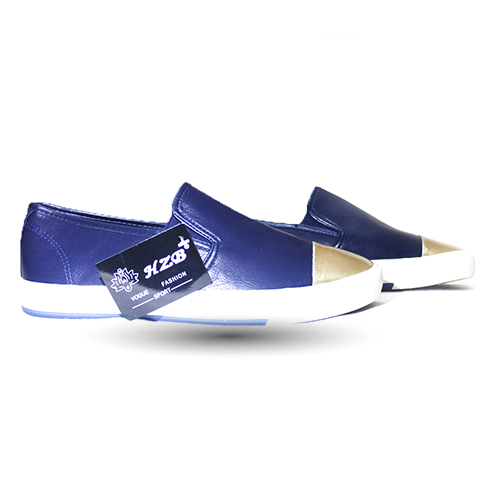 Sneakers hzb fashionseries bleu et doré